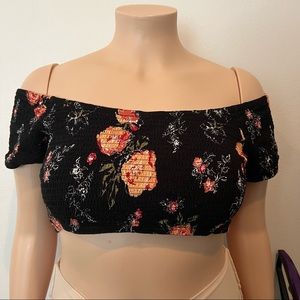 TORRID SMOCKED CROP TOP